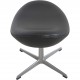 Arne Jacobsen Ægget skammel i sort elegance læder 2017