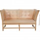 Børge Mogensen Spoke-back sofa in natural leather 1983