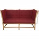 Børge Mogensen Spoke-back sofa in red fabric 1973
