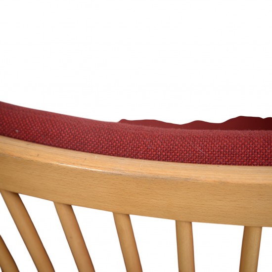 Børge Mogensen Spoke-back sofa in red fabric 1973