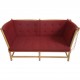 Børge Mogensen Spoke-back sofa in red fabric 1973