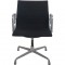 Charles Eames Aluminium EA108 stol i sort hopsak stof 1980'erne