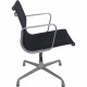 Charles Eames Aluminium EA108 stol i sort hopsak stof 1980'erne