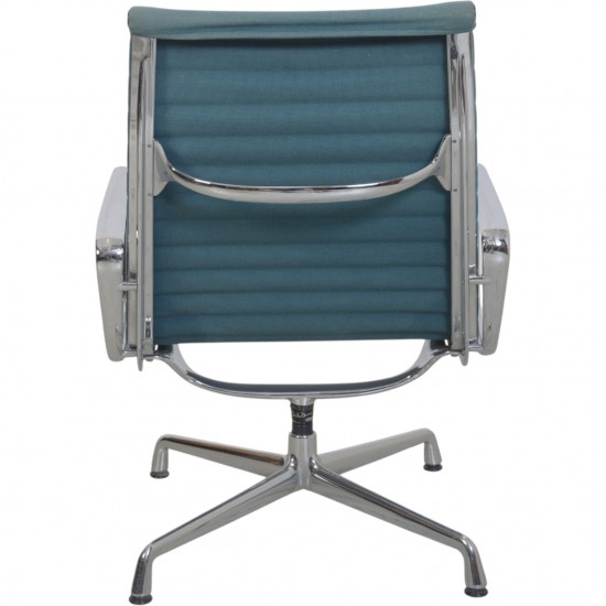 Charles Eames EA116 loungestol i blåt hopsack stof 1980'erne