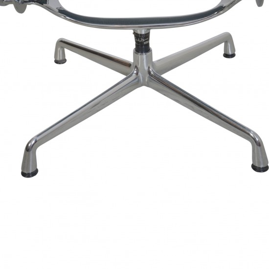 Charles Eames EA116 loungestol i blåt hopsack stof 1980'erne
