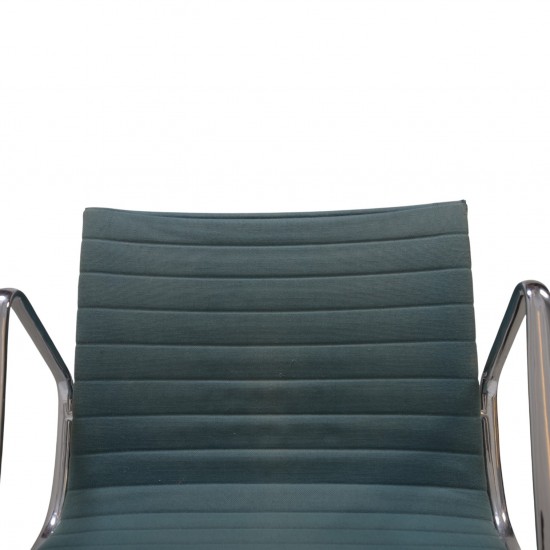 Charles Eames EA116 loungestol i blåt hopsack stof 1980'erne