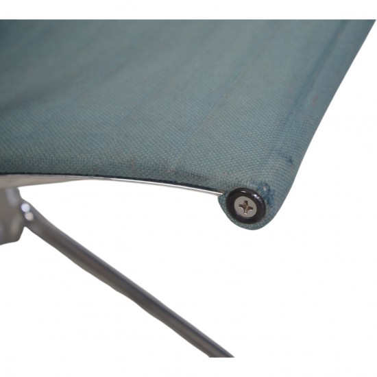 Charles Eames EA116 loungestol i blåt hopsack stof 1980'erne