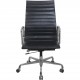 Charles Eames EA119 kontorstol i sort læder