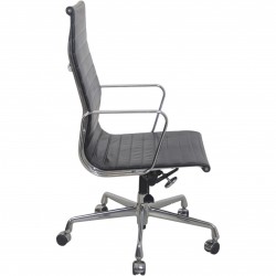 Charles Eames EA119 kontorstol i sort læder