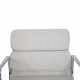 Charles Eames EA208 stol nybetrukket med lysegråt stof