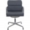 Charles Eames EA208 stol nybetrukket med mørkegråt stof