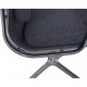 Charles Eames EA208 stol nybetrukket med mørkegråt stof