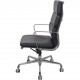 Charles Eames EA219 kontorstol i sort læder 2007
