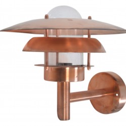Horn udendørslampe af kobber 2000'erne