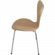 Sæt af 8 Arne Jacobsen Syver stole i lys anilin læder 2000'erne