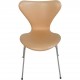 Sæt af 8 Arne Jacobsen Syver stole i lys anilin læder 2000'erne