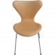 Sæt af 8 Arne Jacobsen Syver stole i lys anilin læder 2000'erne