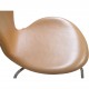 Sæt af 8 Arne Jacobsen Syver stole i lys anilin læder 2000'erne