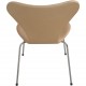 Sæt af 8 Arne Jacobsen Syver stole i lys anilin læder 2000'erne