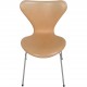 Sæt af 8 Arne Jacobsen Syver stole i lys anilin læder 2000'erne