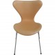 Sæt af 8 Arne Jacobsen Syver stole i lys anilin læder 2000'erne