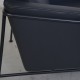 Arne Jacobsen 3301 lufthavnsstol nybetrukket med sort læder 1990'erne