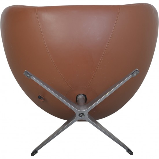 Arne Jacobsen Ægget stol i cognac læder 1995