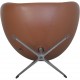 Arne Jacobsen Ægget stol i cognac læder 1995