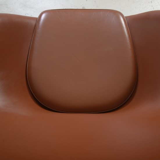 Arne Jacobsen Ægget stol i cognac læder 1995