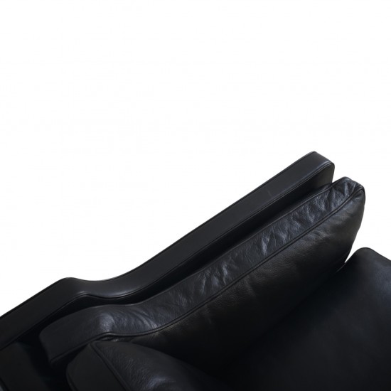 Børge Mogensen 2213 3.seater sofa in black leather 1985