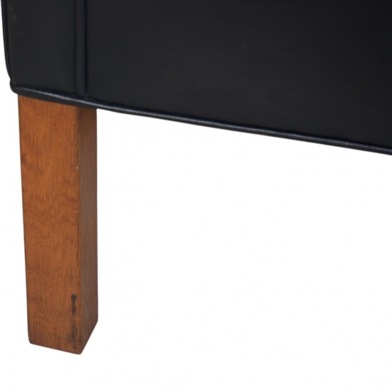 Børge Mogensen 2213 3.seater sofa in black leather 1985