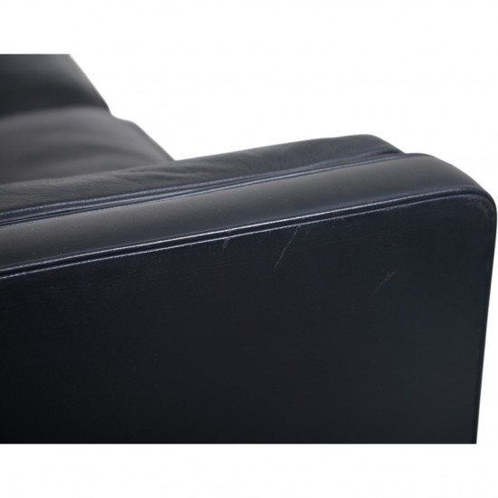 Børge Mogensen 2213 3.seater sofa in black leather 1985