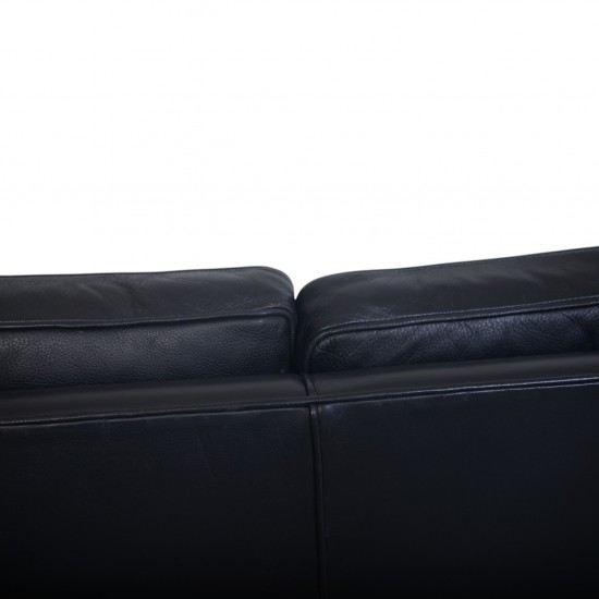Børge Mogensen 2213 3.seater sofa in black leather 1985