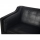 Børge Mogensen 2213 3.seater sofa in black leather 1985