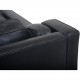 Børge Mogensen 2213 3.seater sofa in black leather 1985