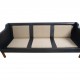 Børge Mogensen 2213 3.seater sofa in black leather 1985