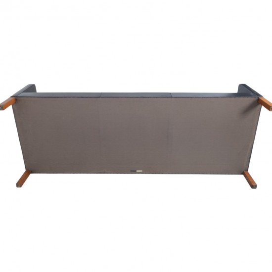 Børge Mogensen 2213 3.seater sofa in black leather 1985