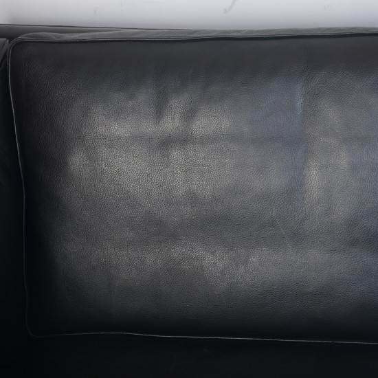 Børge Mogensen 2213 3.seater sofa in black leather 1985