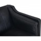 Børge Mogensen 2213 3.seater sofa in black leather 1985