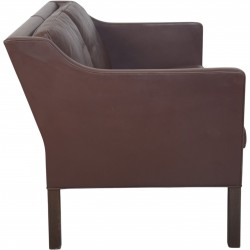 Børge Mogensen 2422 2.seater sofa in brown leather 1980s
