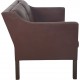 Børge Mogensen 2422 2.seater sofa in brown leather 1980s