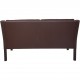Børge Mogensen 2422 2.seater sofa in brown leather 1980s