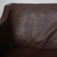 Børge Mogensen 2422 2.seater sofa in brown leather 1980s
