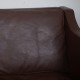 Børge Mogensen 2422 2.seater sofa in brown leather 1980s