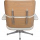 Charles Eames Lounge chair med ottoman i hvid læder 2010'erne