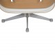 Charles Eames Lounge chair med ottoman i hvid læder 2010'erne