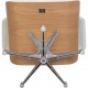 Charles Eames Lounge chair med ottoman i hvid læder 2010'erne
