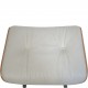 Charles Eames Lounge chair med ottoman i hvid læder 2010'erne