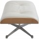 Charles Eames Lounge chair med ottoman i hvid læder 2010'erne