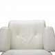 Charles Eames Lounge chair med ottoman i hvid læder 2010'erne